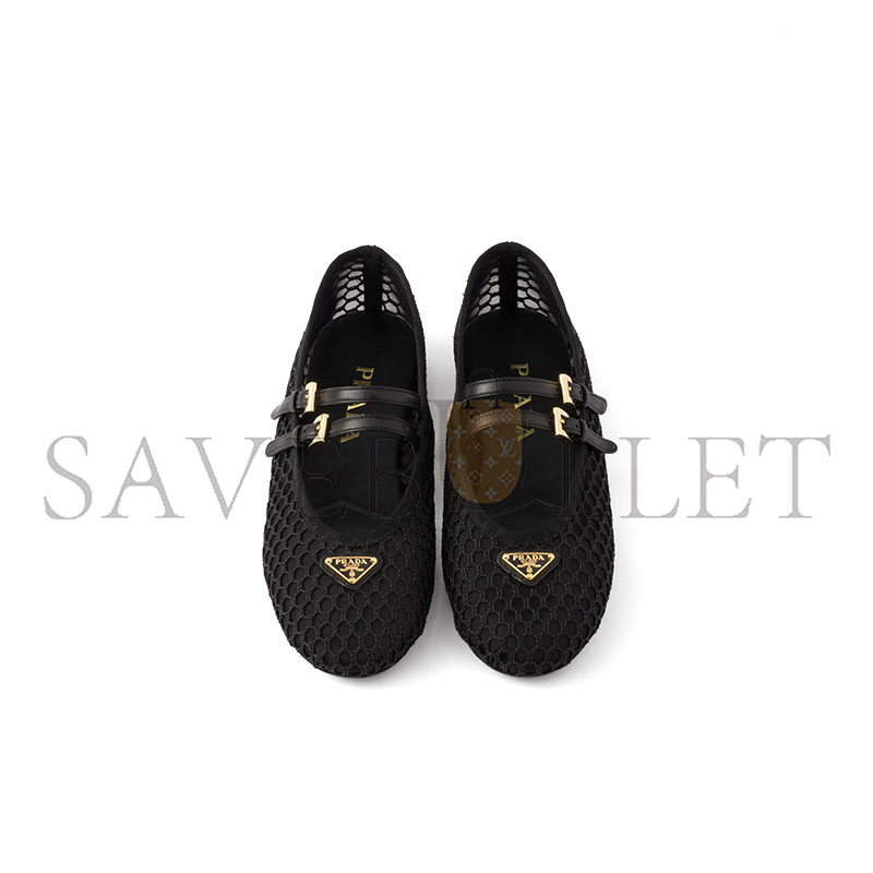 PRADA MESH FABRIC BALLERINAS 1F915N